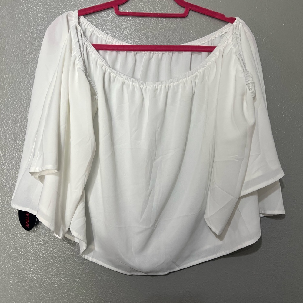 Chic White Off-Shoulder Blouse